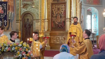 Божественная литургия в&nbsp;Успенском кафедральном соборе