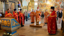 Всенощное бдение в&nbsp;Тихвинском храме Успенского кафедрального собора